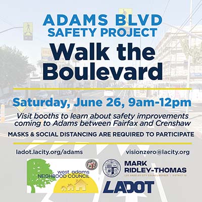 Attend the Adams Boulevard Safety Event