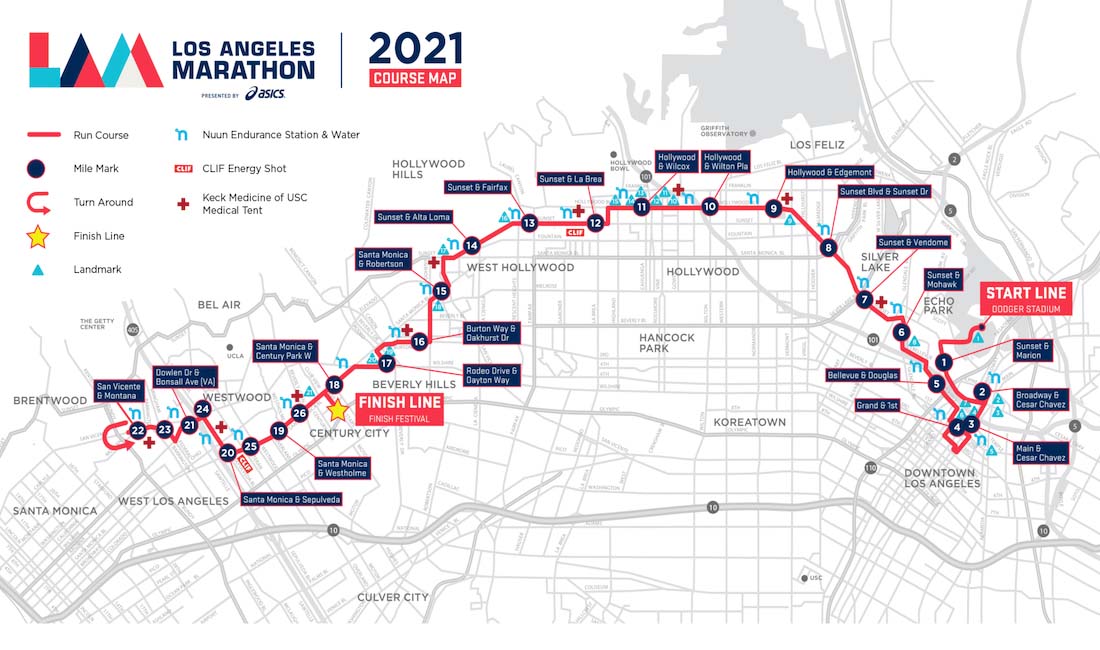 The Los Angeles Marathon this Sunday, November 7, 2021