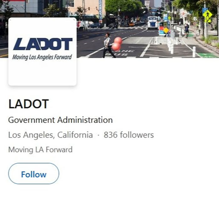 Follow LADOT on LinkedIn