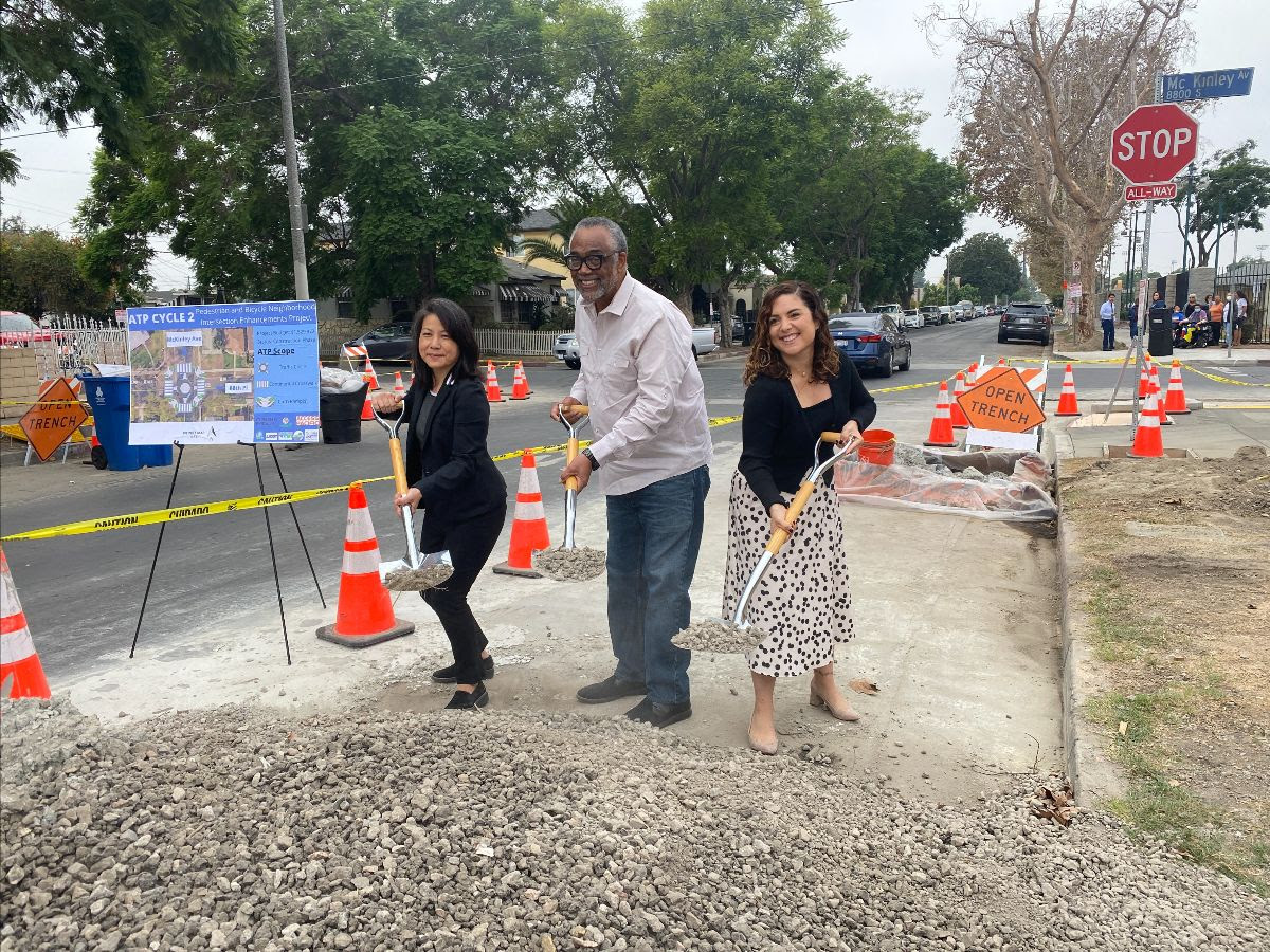 Groundbreaking For A New Traffic Circle In South LA
