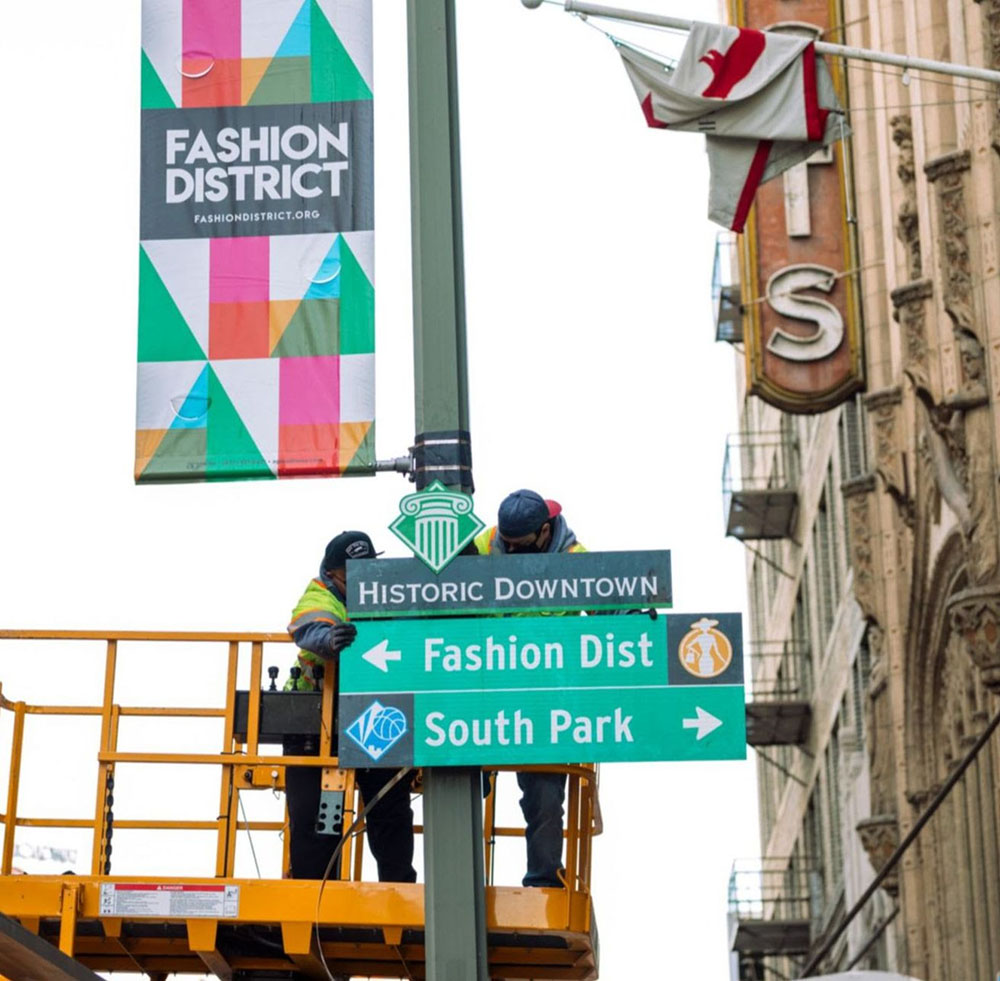 New Wayfinding Signs Installed in Los Angeles Downtown Historic Core