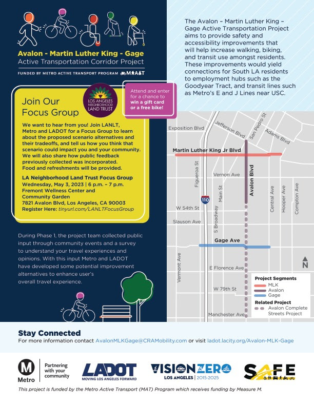 Focus Group Held For The Avalon-MLK-Gage Active Transportation Corridor Project