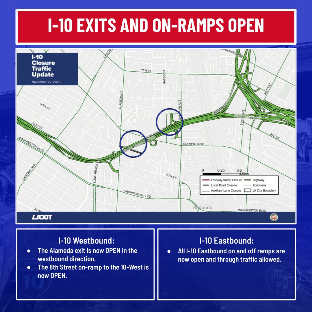 Img I 10 freeway reopens in DTLA 2