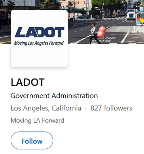 Follow LADOT on Linkedin