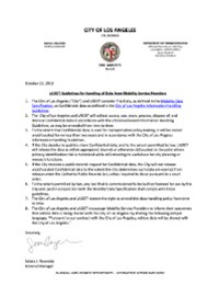 LADOT Guidelines for Handling of Data from MSPs