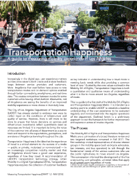 Transportation Happiness Guide - May 2018